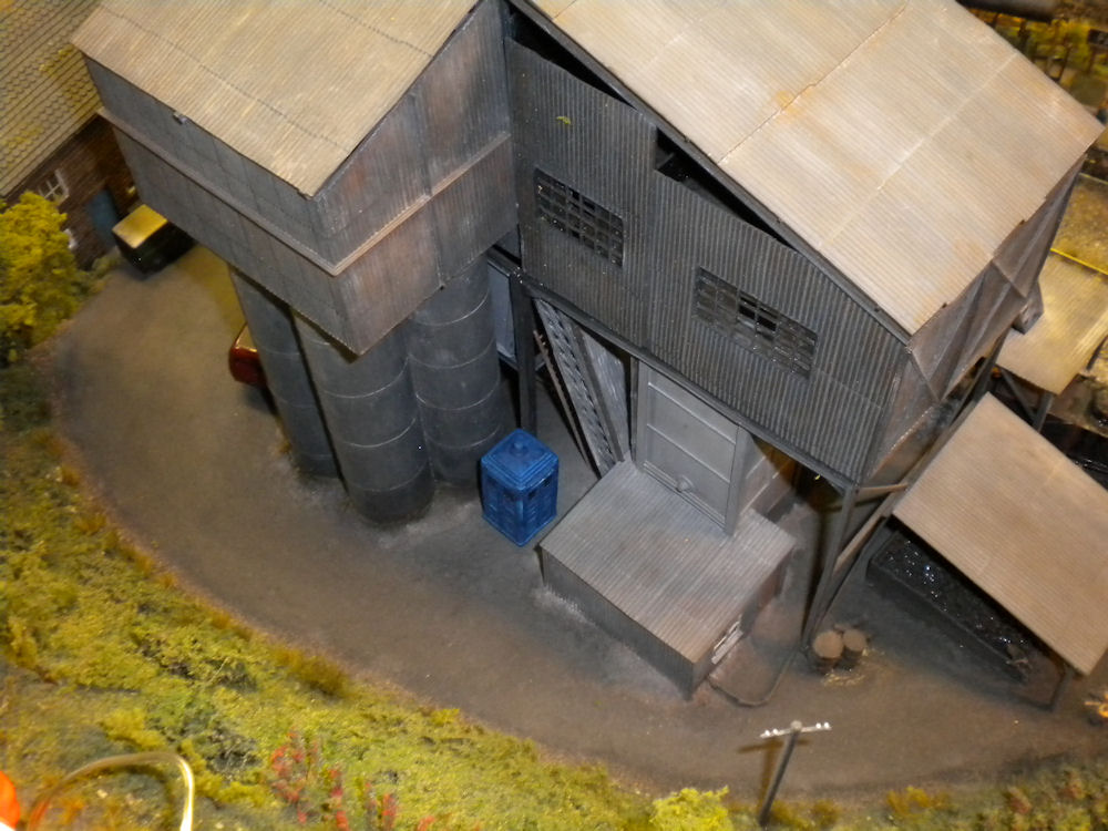 Tardis behind the tarmac plant