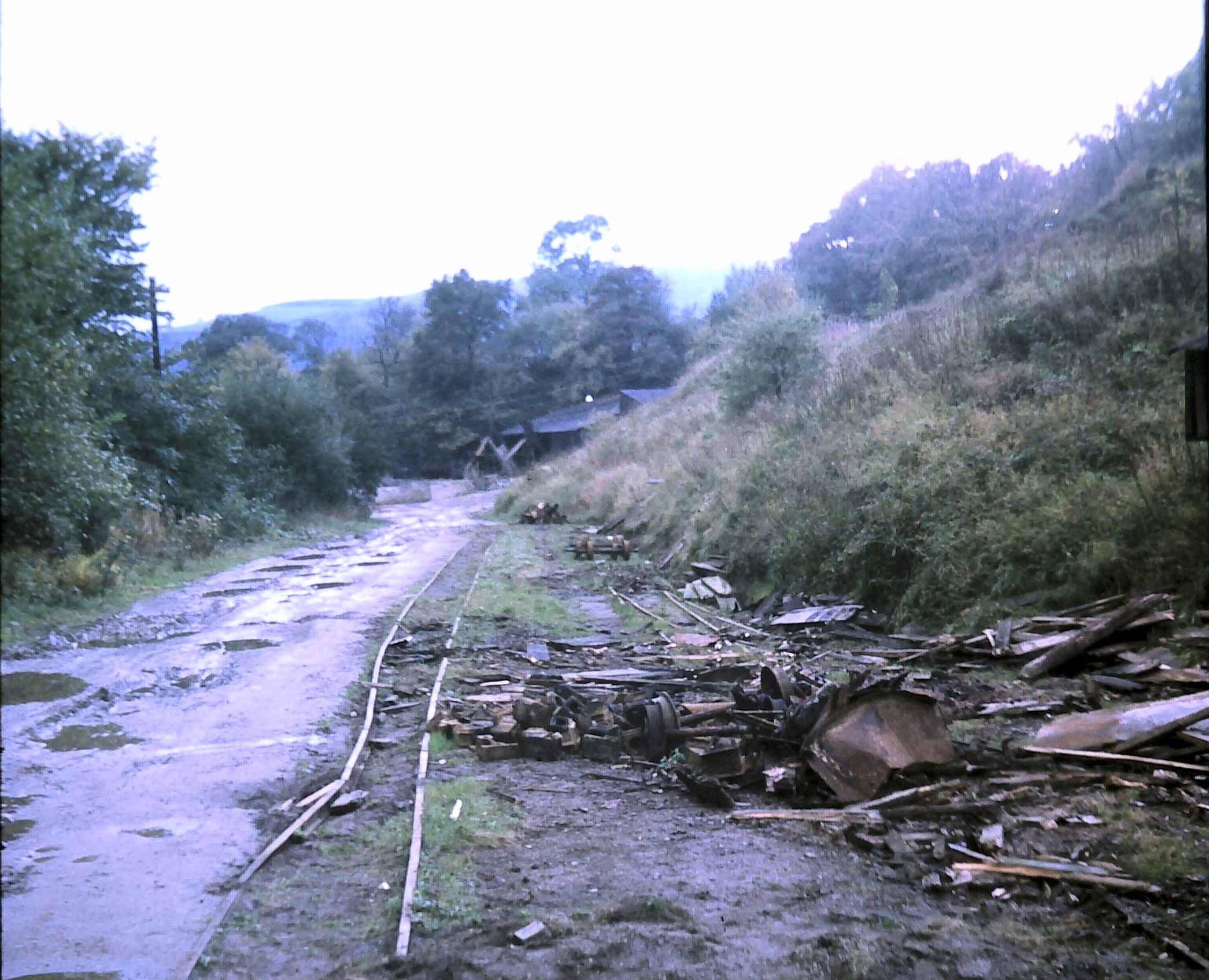 The former mainline at Fallgate Yard